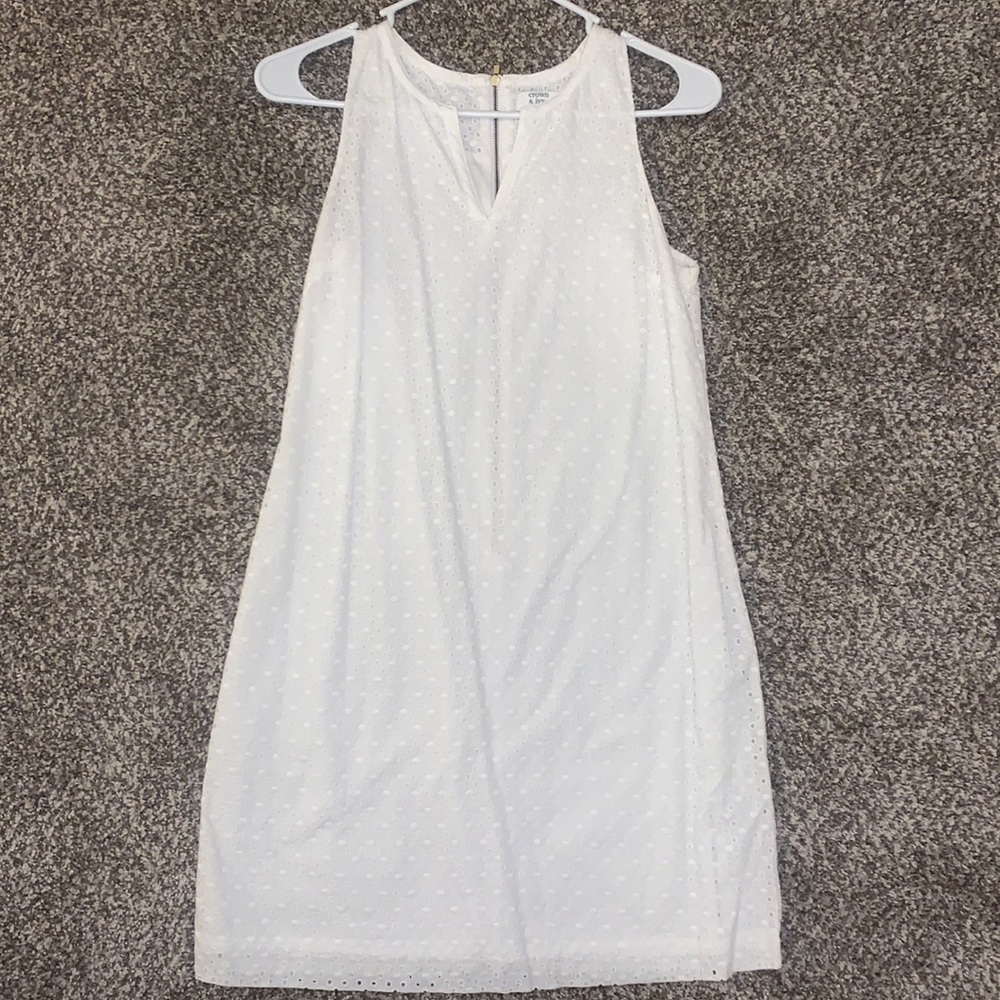 Crown & Ivy White Eyelet Dress